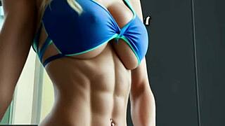 HOT SLUTTY AI FITNESS MODEL GOES FULL NUDE STRIPPIN GYM BOD!