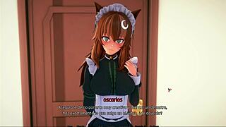 Hey, playing with my roommate's huge oppai feels amazing today