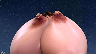 my nipples are so huge and sensitive when i play with these big asian tits