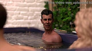 hot latina bimbo milf jerks double monster cocks in jacuzzi cumshot