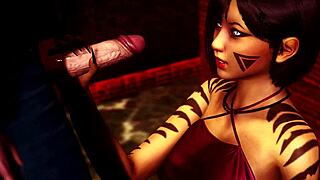 WOW! Furrhouse Asha Slurps David's Cock in Sloppy Furry Blowjob!