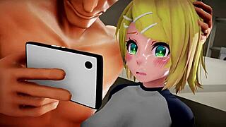 kagamine rin rough fucked doggystyle in gym!