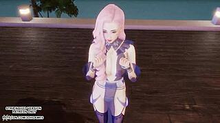 hyolyn dances as sexy seraphine in league of legends mmd hentai uncensored