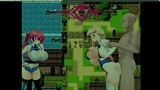 princess knight gets gangbanged outdoors in hentai game part 2