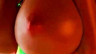 Titfuck Instructions with Dildo Squeezed Between Big Tits