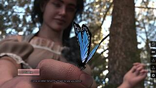 Stepdaughter Clair Squirts on Old Man's Big Cock Outdoors