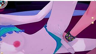 i crave catboy's lucky 3d hentai threesome creampie