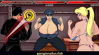 Officer Juggs Big Tits Fuck at Hooters Office