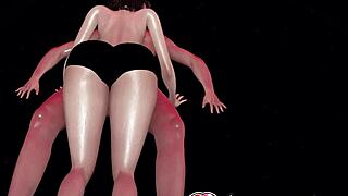 Fiora's Perfect Body Teases Titfuck Frenulum Lick in Private Club