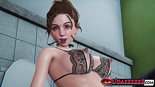 Hot Star Yuuki in public toilet plays big tits pov, moans from g spot fingering close up then pussy lick squirt orgasm