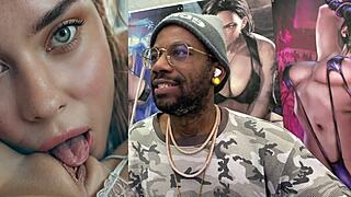 stepdaddy teases rebecca's tight bald pussy before she rides his fat cock cowgirl on her huge ass