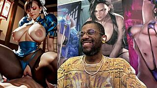 thicc asian chun li cosplay slut rides bbc cowgirl. pov hospital fuck tight bald pussy