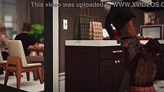 Exes Sneak Fuck Behind Friends' Backs In Kitchen!