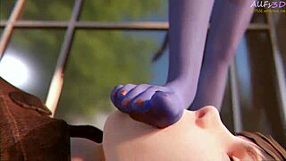 Widowmaker Serves as Doormat Feet Public Outdoor 3D Overwatch