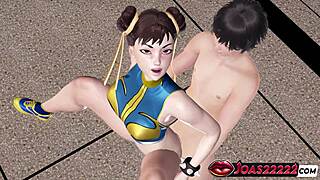 Perfect Body Chun Li Reverse Lifts Wet Pussy for Intense POV Doggystyle Tie-Up Fuck Leading to Creampie