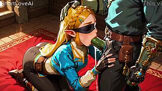 BLINDFOLDED princess zelda gets a shocking ai cartoon surprise she never expected