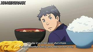 crossdressing hentai babe with big ass and tits gives sloppy blowjob ending in facial creampie