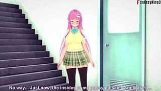 Lala's classroom blowjob devours oppai tits before class fantasyking3 Hentai