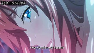 crossdressing hentai babe with big ass and tits gives sloppy blowjob ending in facial creampie