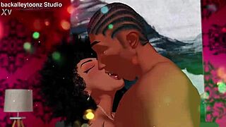 EBONY BIG ASS AND HUGE TITS GET POUNDED IN INTENSE INTERRACIAL THREESOME