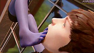 Widowmaker Serves as Doormat Feet Public Outdoor 3D Overwatch