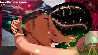 EBONY BIG ASS AND HUGE TITS GET POUNDED IN INTENSE INTERRACIAL THREESOME