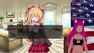 Feeling the thrill as lewdneko plays girlfriend president hentai part 2