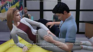 Teen 18+ begs for rough anal education fuck in sims 4 animation