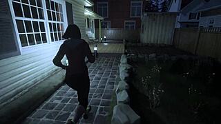 Stepdaughter rubs pussy watching stepmom stepdad hentai