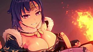 Fantasy Anime Cowgirl Rides Deepthroat to Creampie Bliss.