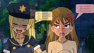 Girl Strips Naked Outdoors in Public to Dodge Arrest in Animated Comic