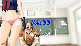 he grabs her balls and busts them hard as she cries out in agony