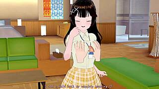 Schoolgirl uniform clings tight during cowgirl ride and missionary boob bounce