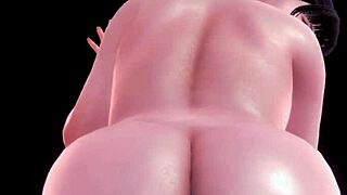 3D Cartoon Babe's Massive Boobs Bounce in Wild Animation Action