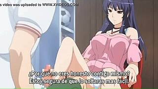 su prima te da un footjob en hentai