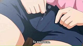 su prima te da un footjob en hentai