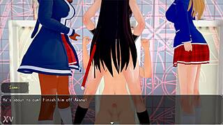 yo, ever seen aqua get dominated in this femdom bully hunters akane game scene?