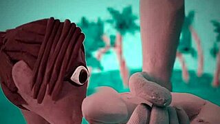 Intense Claymation Hentai POV Blowjob Action