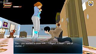 ronda gives you her milk at femdom university