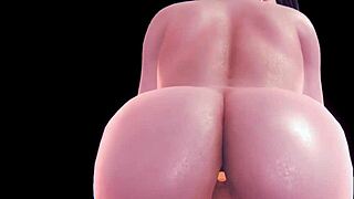 3D Cartoon Babe's Massive Boobs Bounce in Wild Animation Action
