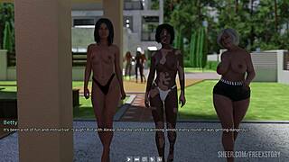 My Dorm Topless Pool Party Escalates to Wild 3D Game Orgy Chaos Part 7
