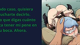 Hentai femdom joi turns you into Mona's total slave nipples play