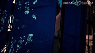 ashley spies on redhead friend masturbating outdoors with dildo...