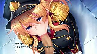 Kyonyuu gunjin shihai saimin milf blows hard in scene 7