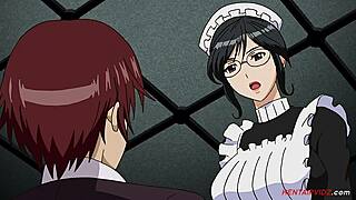What if the busty maid's special service means young master's cum on her huge tits?
