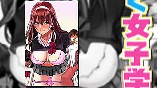 Wet schoolgirl in uniform faces gangbang shame as big tits get slathered in motion comic anime style