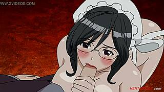 What if the busty maid's special service means young master's cum on her huge tits?