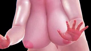 innocent 3d curves hide massive jiggling breasts animation