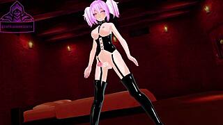 ts runko rides wild on pounding sex machine!