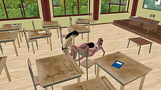 girl how's that shemale ass feel getting pounded while sucking another cock in this hot 3d threesome?